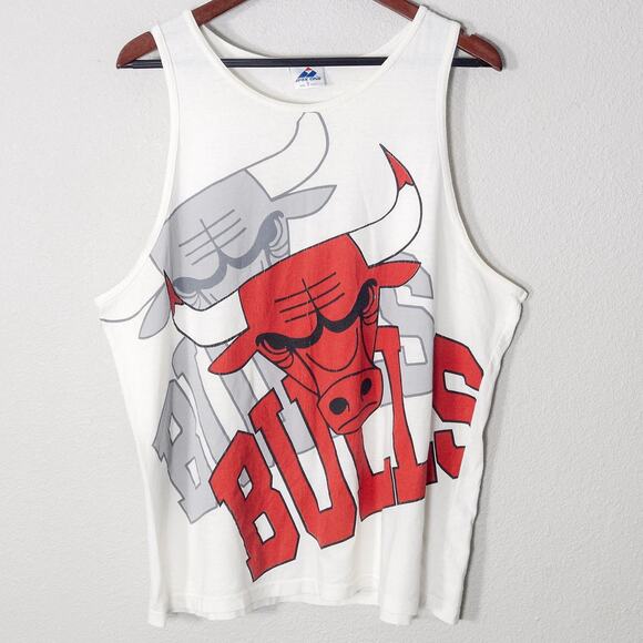 Apex Other - Vintage Chicago Bulls Tank Top 90s Streetwear Bulls Merch Red Apex One USA Sz L